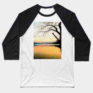 Lake At Sunset Baseball T-Shirt